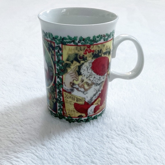 Dunoon Merry Christmas Victorian Prints Stoneware Mug Scotland Santa Claus - Picture 1 of 12